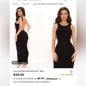 New low back snatched dress